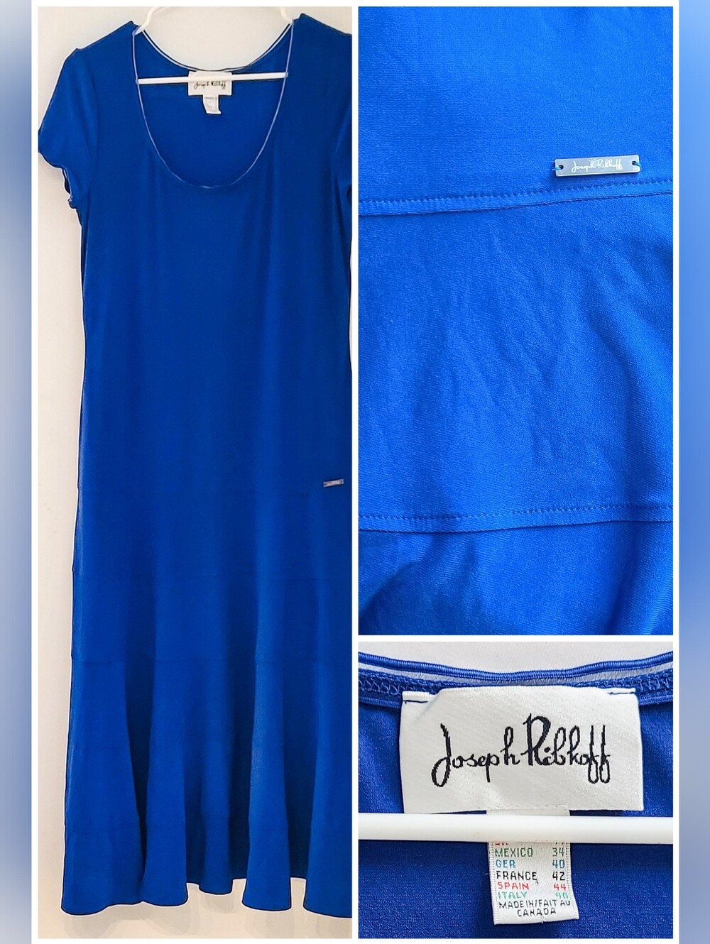 Joseph Ribkoff Blue Tierred dress